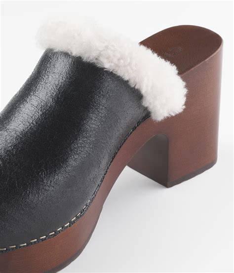 chanel clogs shearling.